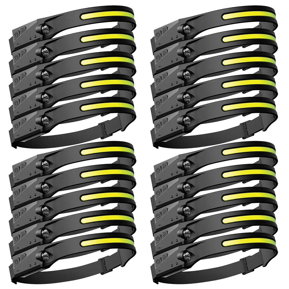 USB Rechargeable Sensor LED Headlamp Headlight Led Head Torch With Built-in Battery Head Flashlight For Camping Fishing Lantern-WAYBIKER