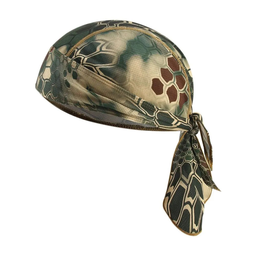 Quick Dry Camo Cycling Cap Head Scarf Summer Men Running Riding Bandana Headscarf Camo Printing Cap Headband Men Head Scarf-WAYBIKER