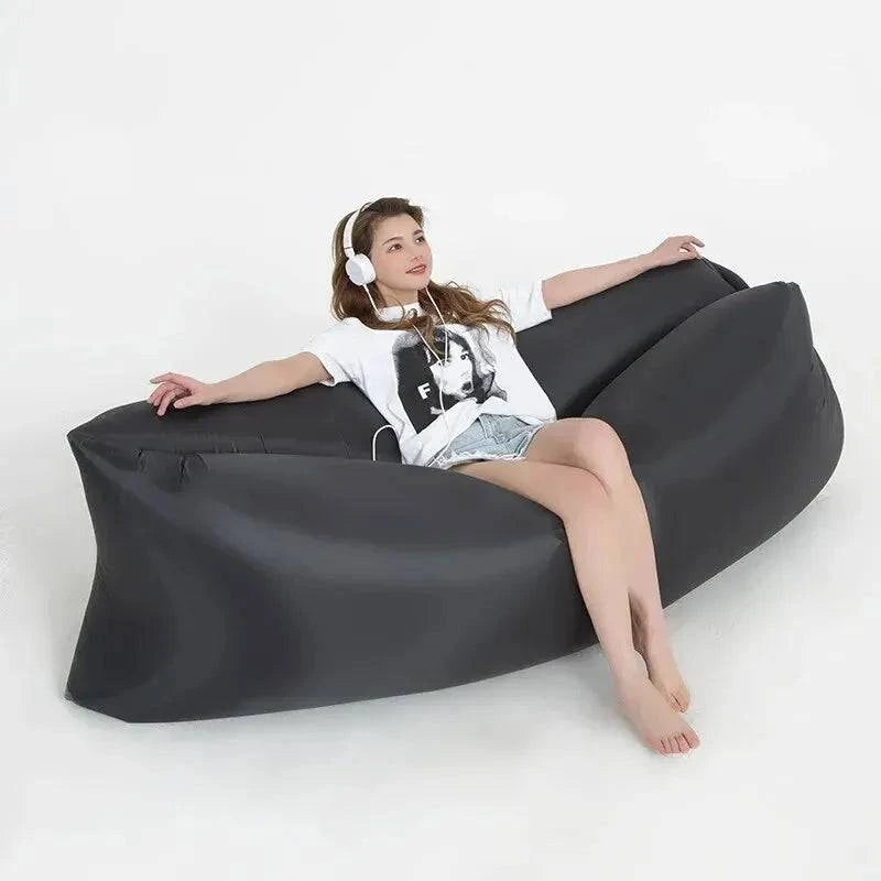 Outdoors Lazy Sofa Inflatable Sofa Ultralight Portable Beach Camping Mat Sleeping Bag Foldable Air Sofa Bed-WAYBIKER