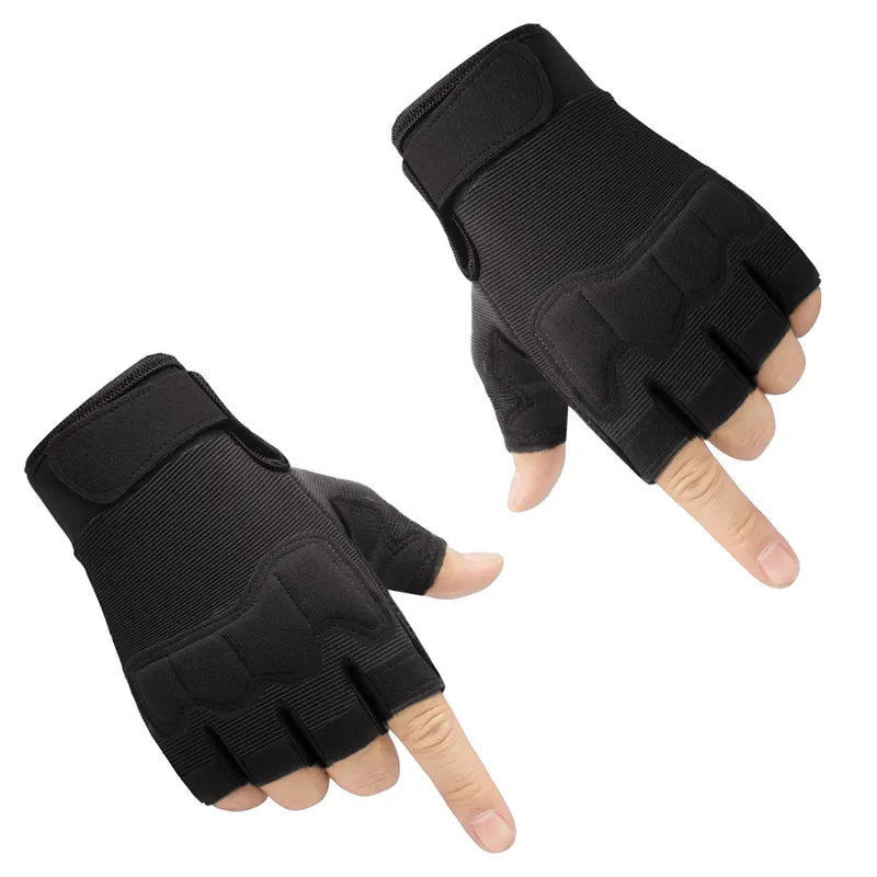 Men Women Tactical Military Army Shooting Cut Proof Fingerless Gloves Anti-Slip Outdoor Sports Paintball Airsoft Bicycle Gloves-WAYBIKER