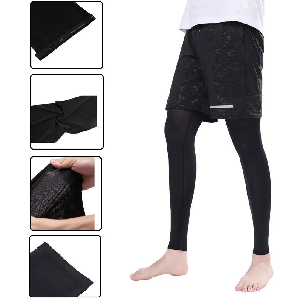Cycling Leg Warmers Unisex Calf Compression Sleeves Outdoor Sports Running Basketball Football Leg Sleeves UV Protection-WAYBIKER