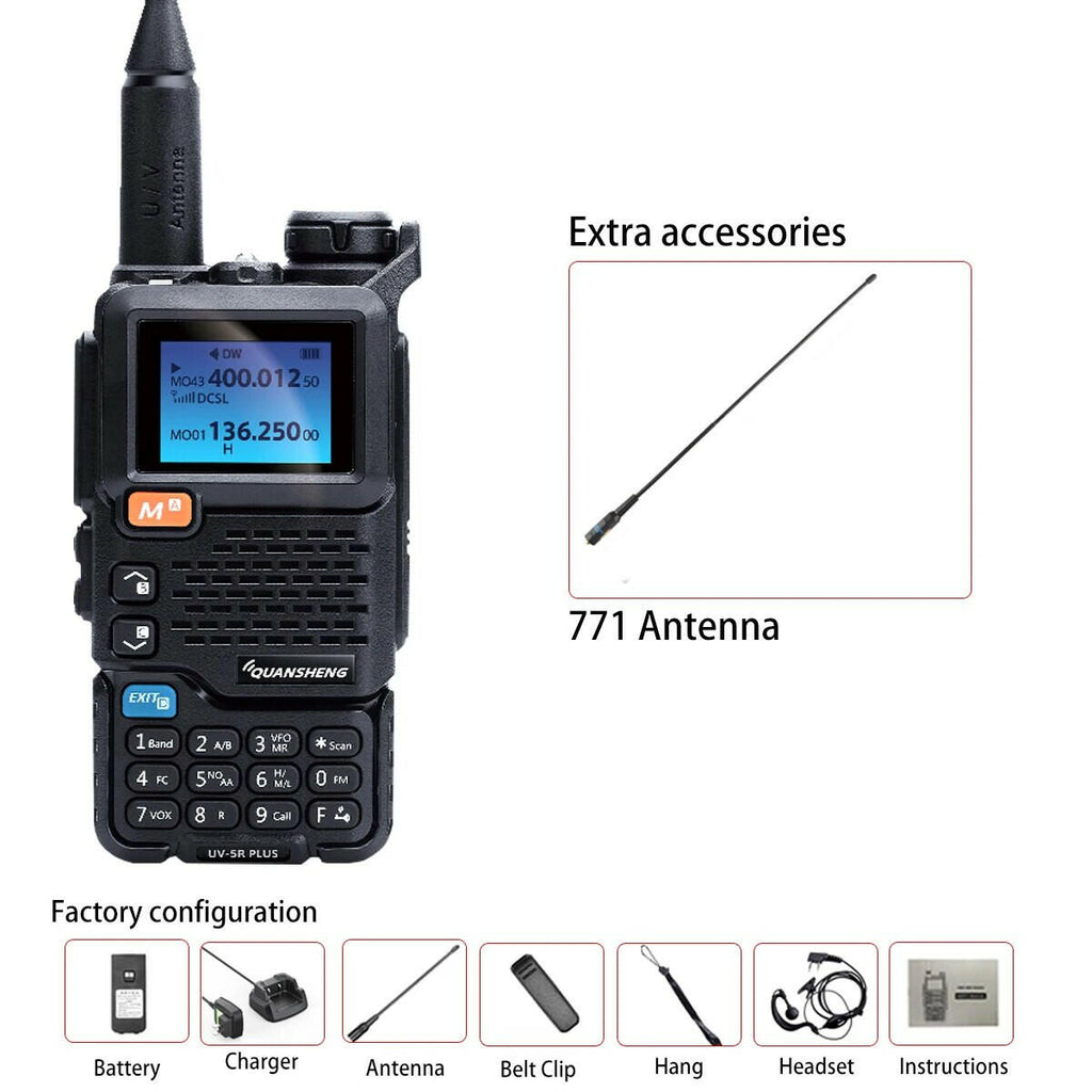 Quansheng UV5Rplus walkie-talkie full-band aviation band hand-held outdoor automatic one-button frequency matching go on road tr-WAYBIKER