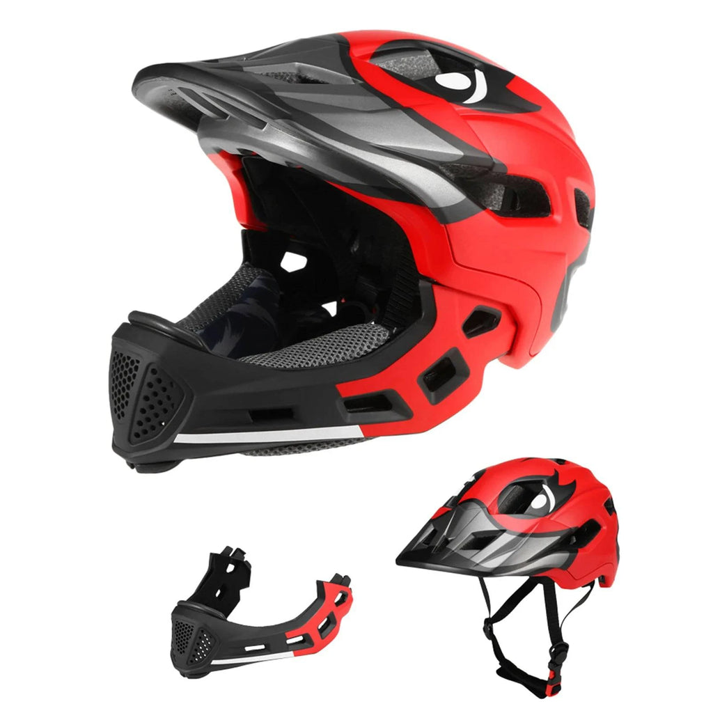 Kids Detachable Full Face Helmet Children Sports Safety Helmet for Cycling Skateboarding Roller Skating Cycling Equipment-WAYBIKER