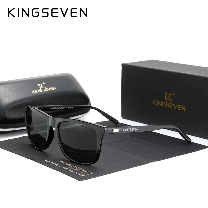 KINGSEVEN Brand Aluminum Frame Sunglasses Men Polarized Photochromic Sun glasses Women's Glasses Accessories-WAYBIKER