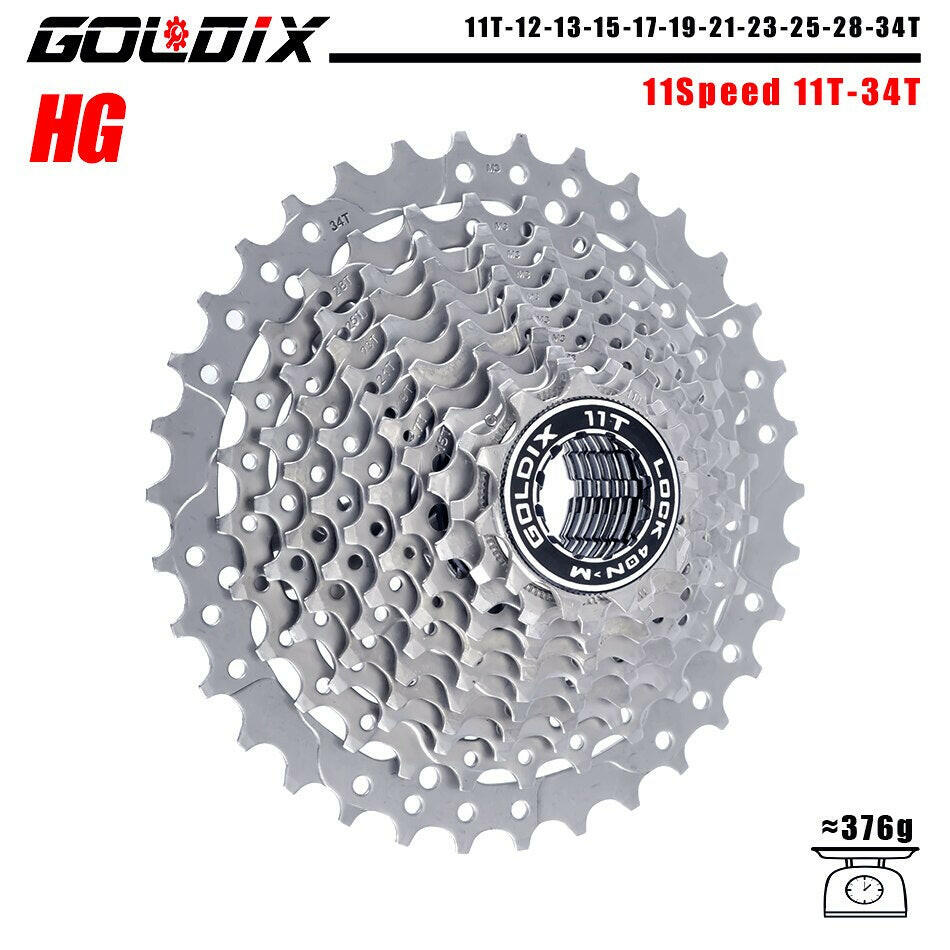 GOLDIX MTB/Road bike Cassette 11-25/28/32/34/36T bicycle freewheel 8/9/10/11/12 speed sprocket flywheel for Shimano SRAM-WAYBIKER