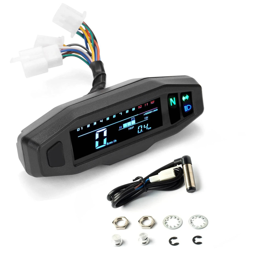 Digital Motorcycle Meter Motorcycle LCD Speedometer Digital Odemeter Electric Injection And Carburetor Meter For Russian KR200-WAYBIKER