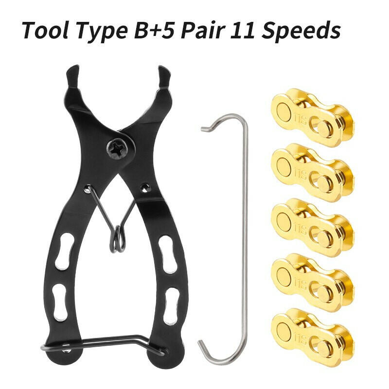 MUQZI Bicycle Chain Repair Tool Kit MTB Road Bike Chain Removal Install Plier With 5 Pairs 6 7 8 9 10 11 12 Speed Quick Link-WAYBIKER