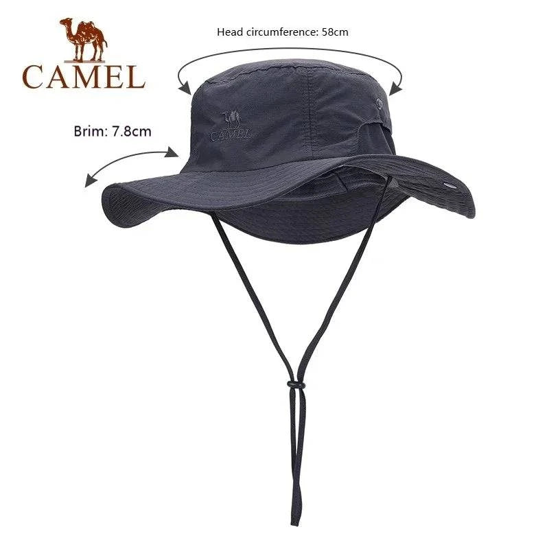 GOLDEN CAMEL Hiking Hats Sun Protection Hat Fisherman's Hat Summer Thin Section Sunscreen Sun Hat Large Brim Face Hat-WAYBIKER