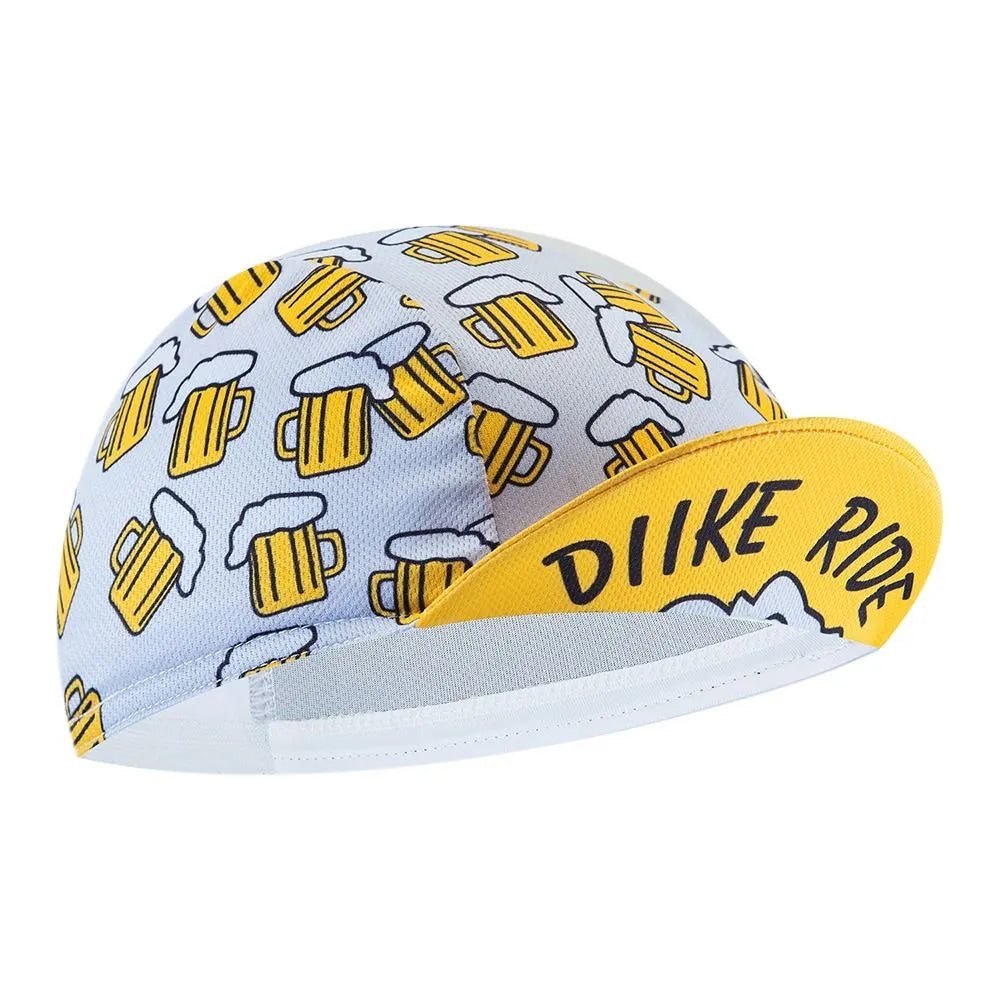 Retro Beer Coffee Ice Cream Cartoon Polyester Cycling Caps Bicycle Quick Dry Sports Hats Summer Bike Balaclava-WAYBIKER