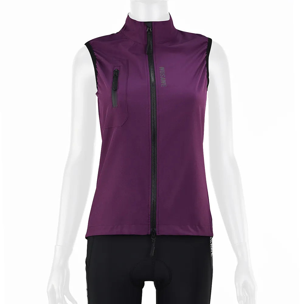 WOSAWE Women's Cycling Vest Windproof Sportswear Sleeveless Quick Dry Road Underwear Comfortable Bicycle For Female Tops Bike-WAYBIKER