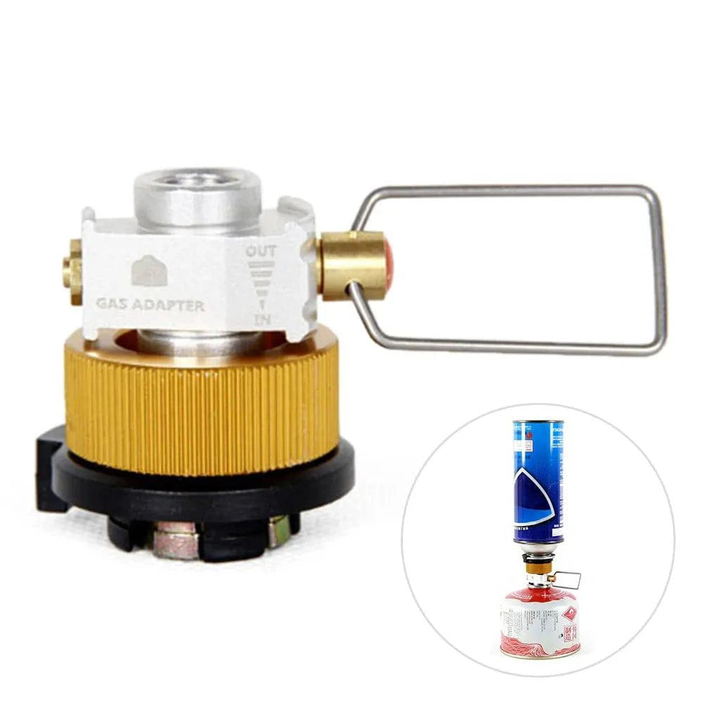 Gas Saver Plus Gas Burner Adapter Convertor Shifter Refill Flat Tank Conversion Adapter Camping Gas Adaptor Valve Aluminum Alloy-WAYBIKER