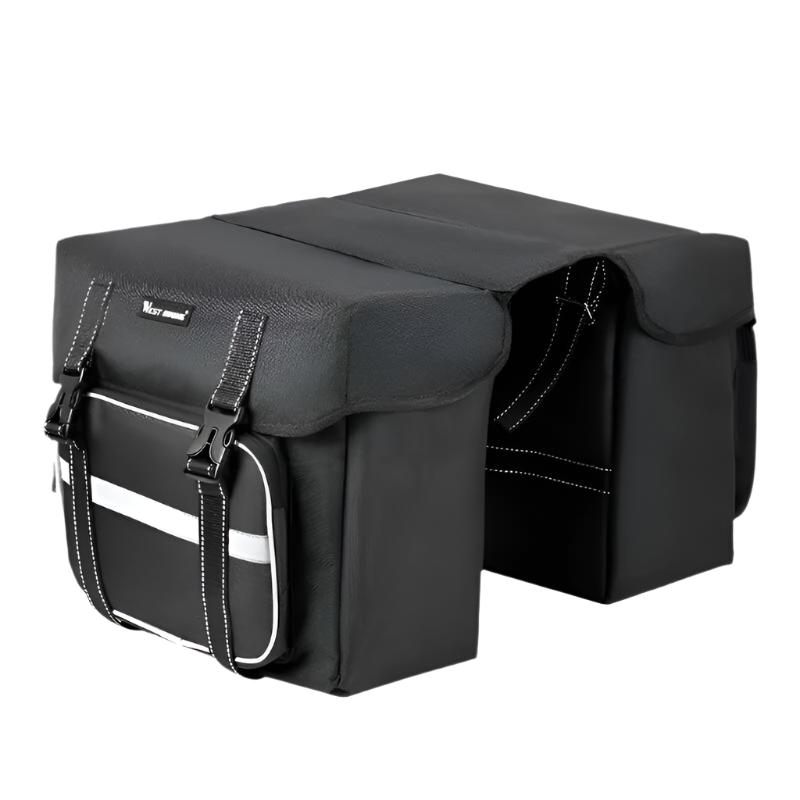 WEST BIKING Bicycle Rear Seat Bag 25L Large Capacity Outdoor Luggage Carrier Bags Cycling MTB Road Bike Trunk Double Pannier Bag-WAYBIKER