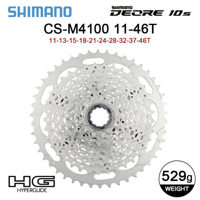 SHIMANO DEORE M4100/M5100/6100 10/11/12v Cassette Sprocket CS-M4100/M5100/6100 10-12 Speed K7 for MTB bike Original Parts-WAYBIKER