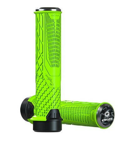 ENLEE Cycling Bike Rubber Handle Cover Anti-Slip Shock Absorber Grip Mountain Bike Handle Universal Unilateral Locking-WAYBIKER