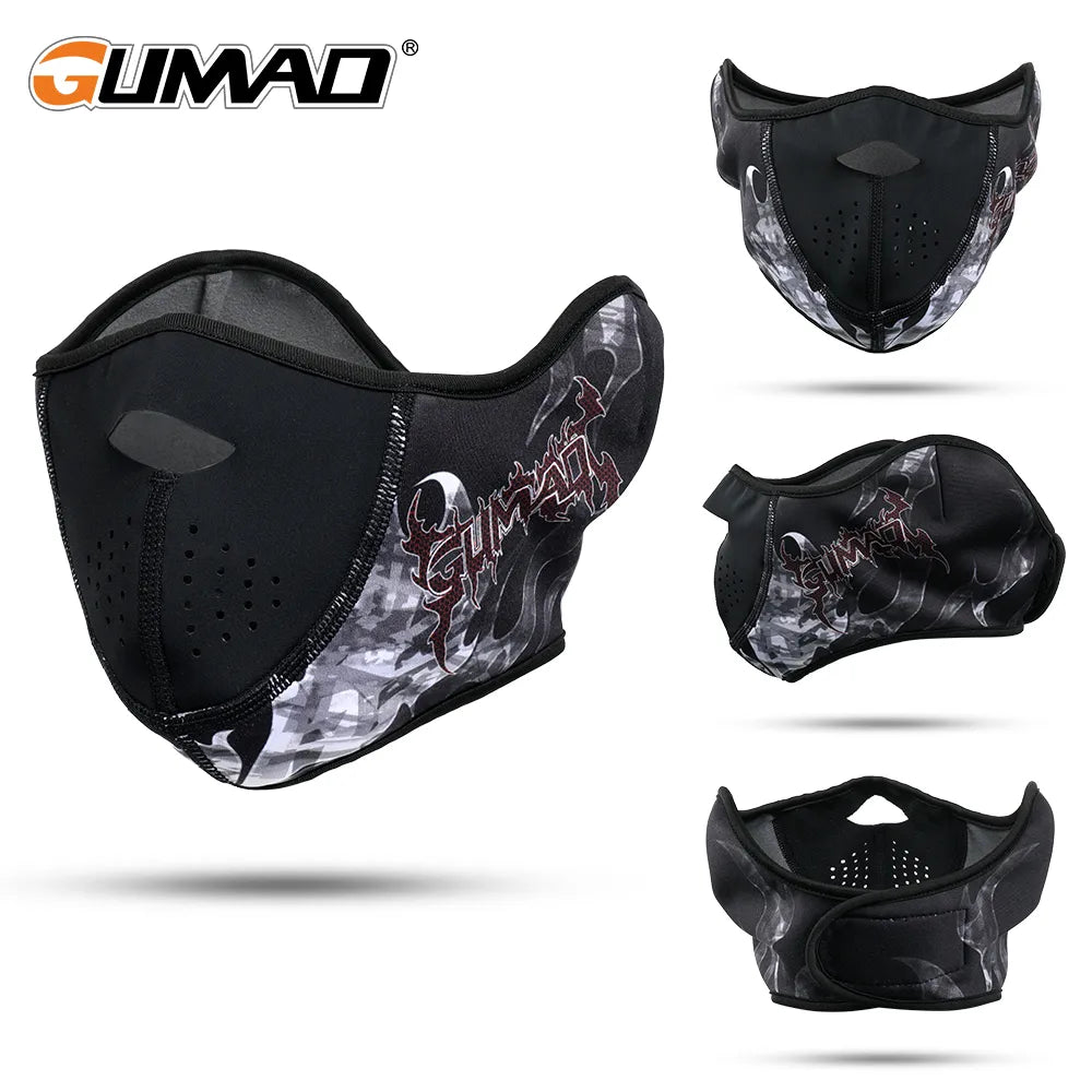 Winter Thermal Cycling Face Mask Bandana Fleece Ear Cover Hiking Scarf Ski Snowboard Running Sport Neck Warmer Gaiter Men Women-WAYBIKER