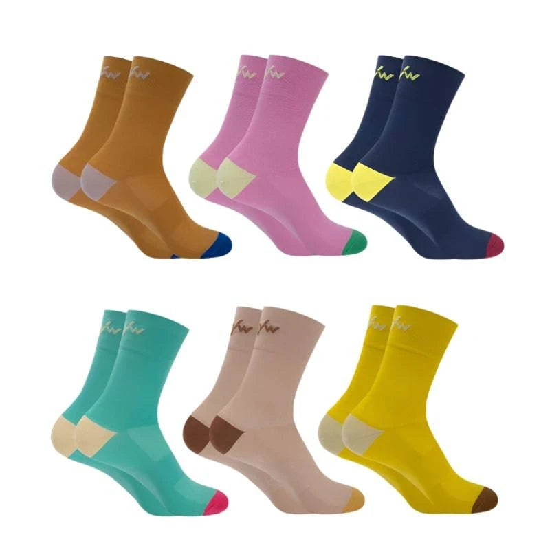 YKYWBIKE Cycling Socks Lightweight Breathable Bike Socks Road Bicycle Socks Running Socks Camping Hiking Sports Socks-WAYBIKER