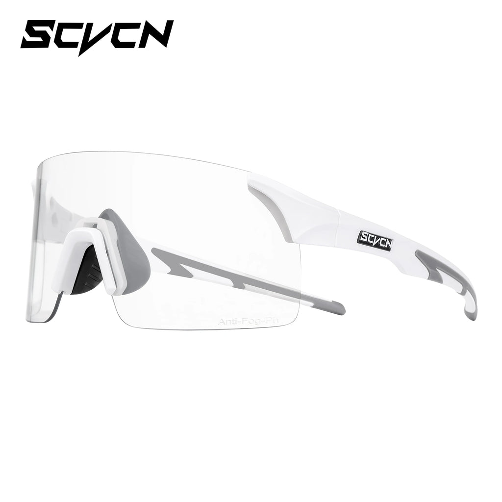SCVCN Outdoor Anti Fog Photochromic Sunglasses Men Road Anti-fog Cycling Glasses Bicycle Women Bike MTB UV400 Sports Eyewear