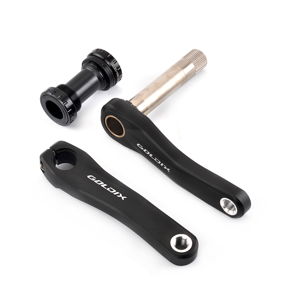 GOLDIX Children's Bicycle Crank 110/127/140/150/160mm Ultralight MTB Bicycle Crankset Black 28T 30T 32T 34T 36T 7/8/9/10 Speed-WAYBIKER