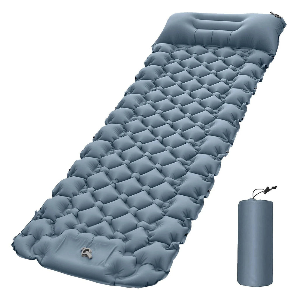 Portable Inflatable Air Mattress Lightweight Camping Mat with Air Pillow Waterproof Sleeping Pad Hiking Travel Tent Equipment-WAYBIKER