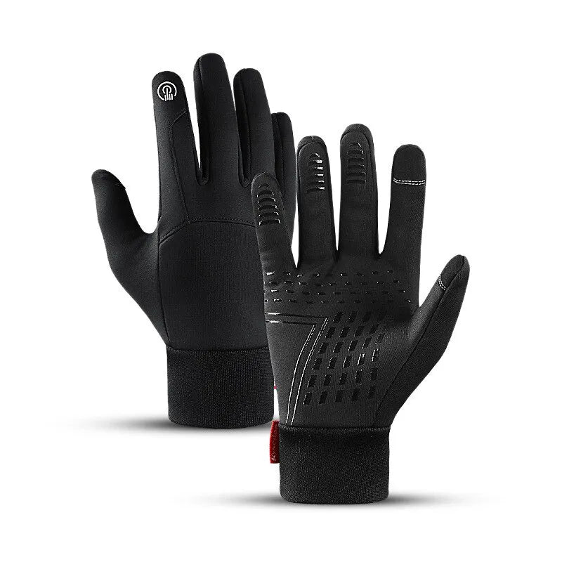 Winter Men Women Gloves Touch Cold Waterproof Motorcycle Cycle Gloves Male Outdoor Sports Warm Thermal Fleece Running Ski Gloves-WAYBIKER