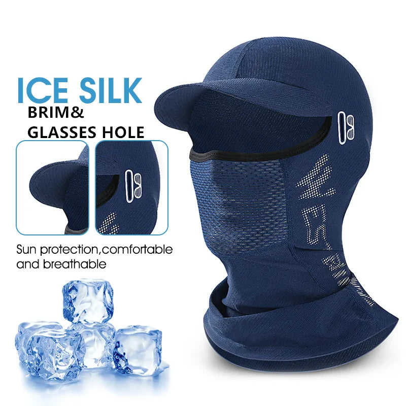 WEST BIKING Summer Cycling Balaclava Ice Silk Sun UV Protection Bicycle Motorcycle Caps Face Cover Fishing Hiking Sports Hats-WAYBIKER