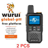 2PCS global-ptt global walkie talkie Wurui G1 POC radio commutator radios long range profesional Two-way radio internet police