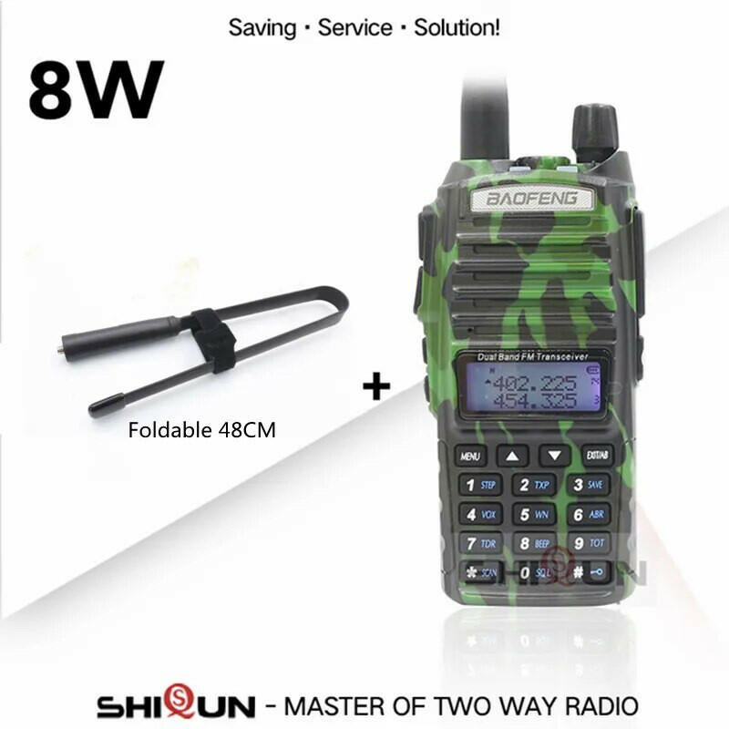 Baofeng UV-82 8W Radio 10 KM Walkie Talkie Camouflage Handy Amateur Radio Upgrade UV-5R UV-9R Plus for Hunting UV-82 HP Original-WAYBIKER