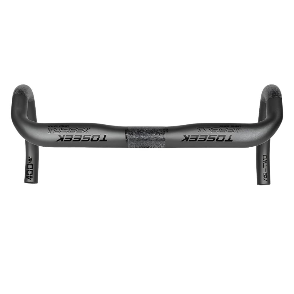 TOSEEK Full Carbon Fiber Handlebar Bent Bar Black Matte Finish Road Bike Carbon Handlebar 40/42/44 cm External Routing-WAYBIKER