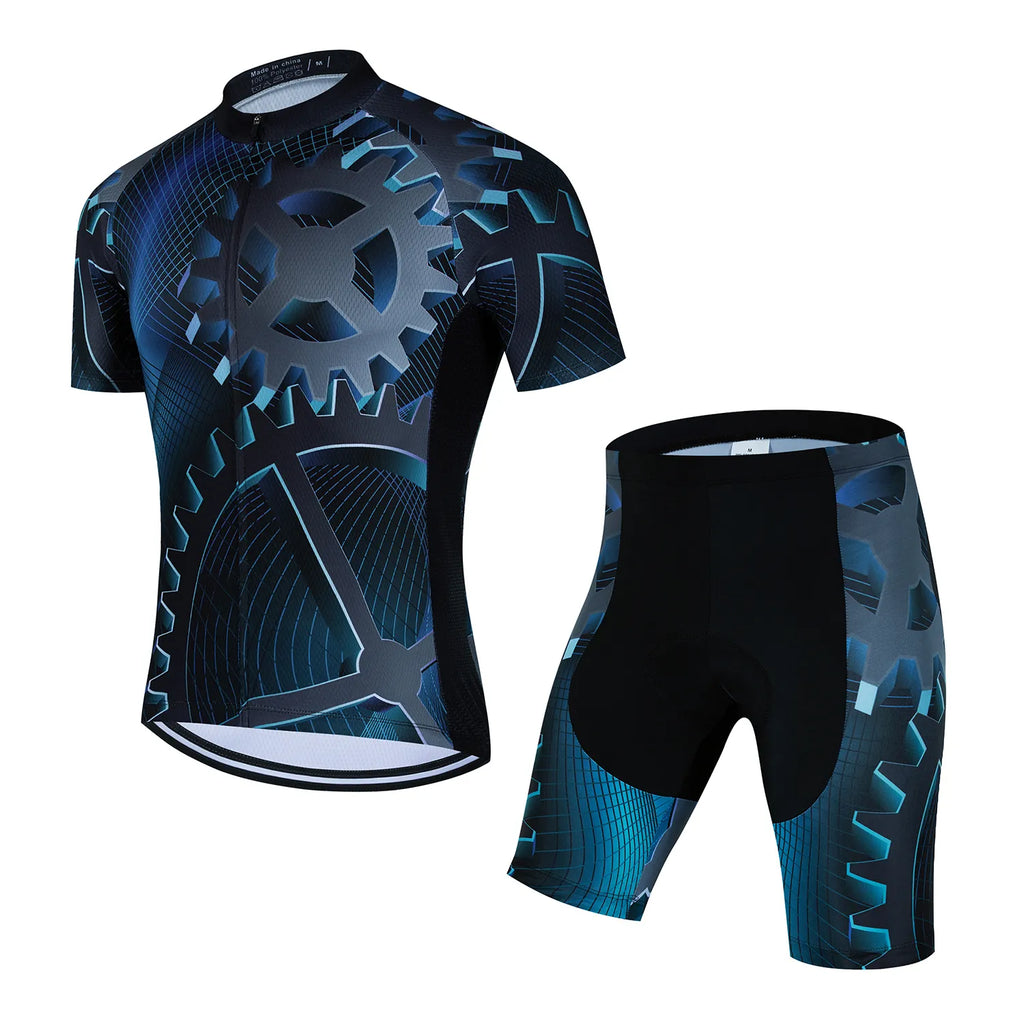 2024 Road Bike Jersey Set Men's Cycling Clothing Summer MTB Team Clothes Short Sleeve Uniform Triathlon Skinsuit Ropa De Hombre-WAYBIKER