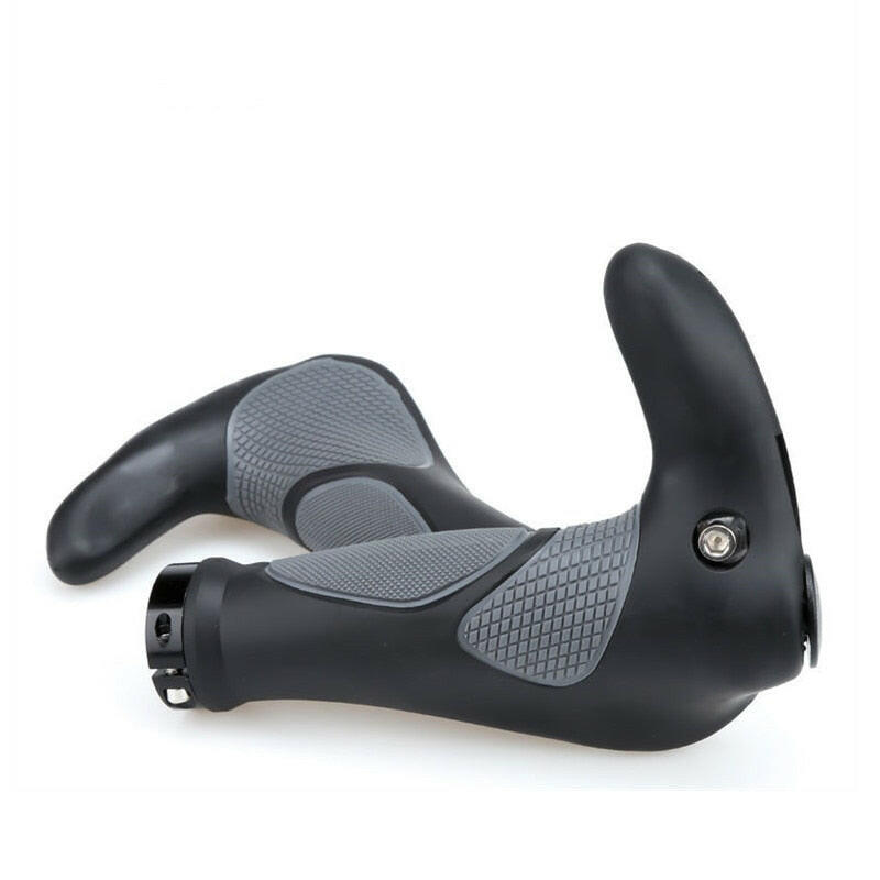 Bicycle Grip Handlebar End Cap Aluminium Alloy Lock Mountain Handle Bar Grip Bike Anti-Skid Rubber Bicycle Skid-Proof Grips-WAYBIKER