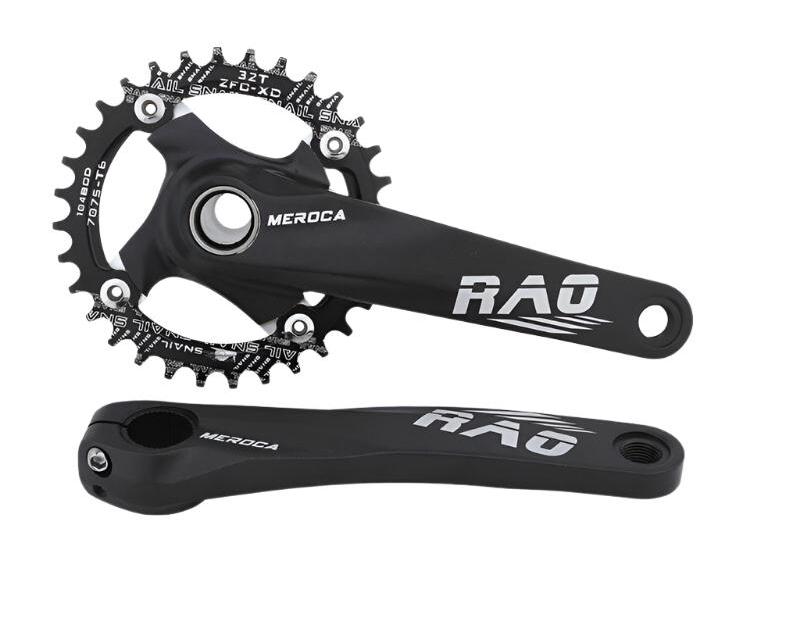 MEROCA Bicycle Crankset 170mm Forging Crank Narrow Wide teeth 104BCD Chainring 32/34/36/38T Chain Wheel For MTB bike crankset-WAYBIKER