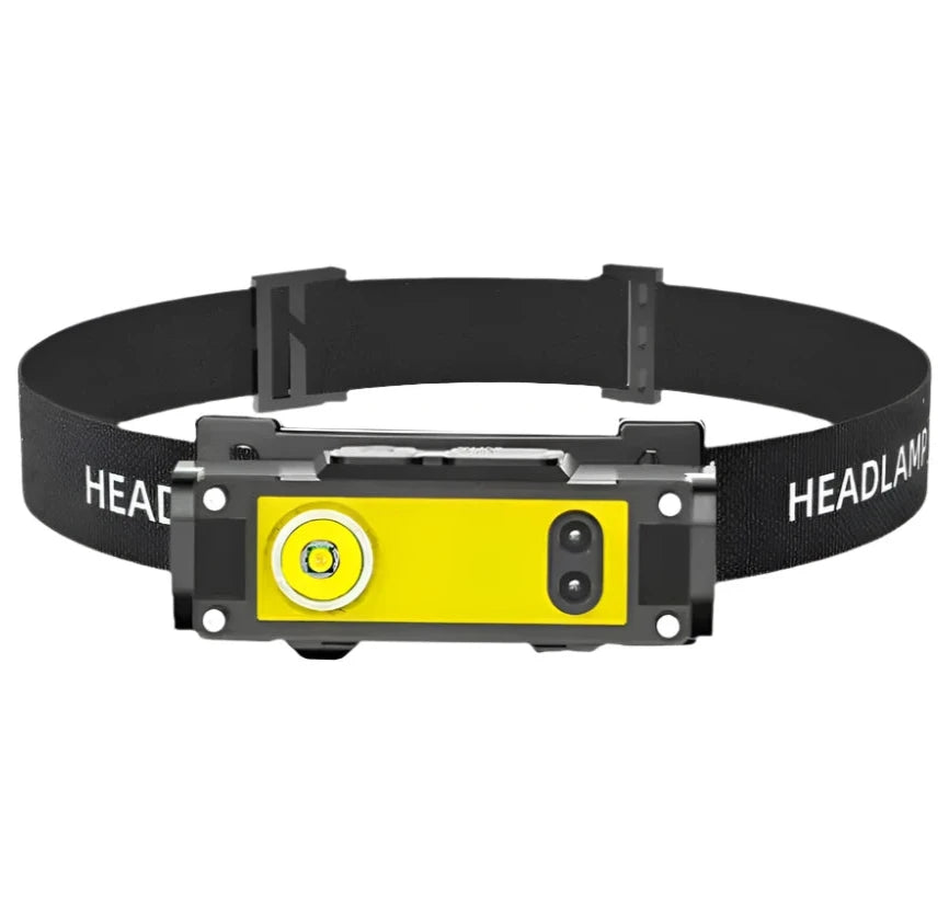 Powerful LED Headlamp with Motion Sensor Fishing Lantern USB Rechargeable 18650 Flashlight XPE+COB Waterproof Torch Headlight-WAYBIKER