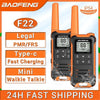 2PCS Baofeng F22 Walkie Talkie Portable Mini Communication Radio Profesional PMR446 /FRS Talkie Walkies Transceiver Radio-WAYBIKER