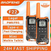 2PCS Baofeng F22 Walkie Talkie Portable Mini Communication Radio Profesional PMR446 /FRS Talkie Walkies Transceiver Radio