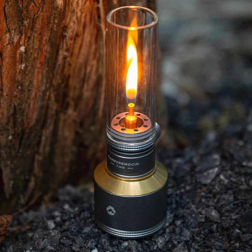 Candlelight Kit Portable Lamp Windproof CandleLight Outdoor Camping GasBurner Light Tent Lamp Picnic BBQ Fishing Lantern-WAYBIKER