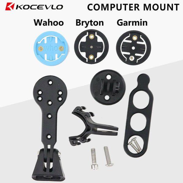 KOCEVLO Bicycle Computer Plastic Mount Road Bike Cycling Computer Stopwatch Speedometer For Garmin Wahoo Bryton Gopro Holder