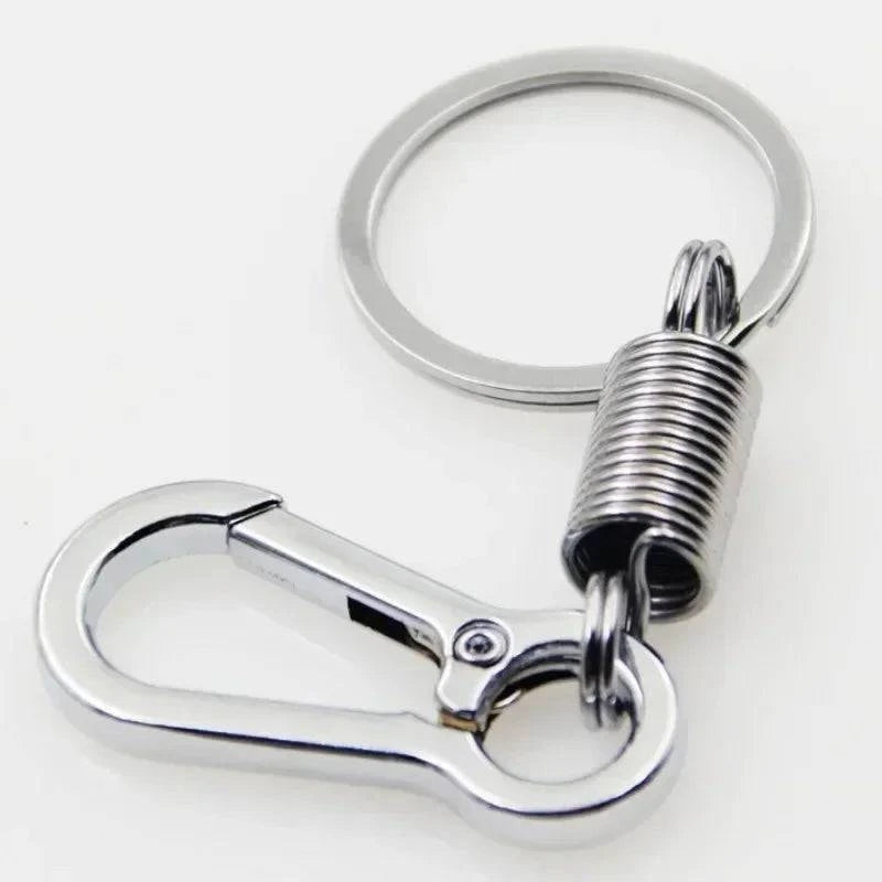 Spring Keychain Zinc Alloy Carabiner Buckle Key Rings Anti-lost Climbing Hook Car Keychians Man Metal Key Chains Accessories-WAYBIKER