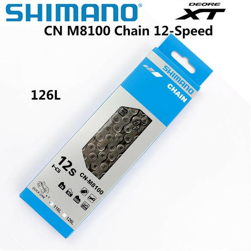 SHIMANO DEORE CN M6100 XT M8100 SLX M7100 DEORE M6100 Chain 12s MTB Bicycle Chain 116L 124L 126L 118/126 Link WITH QUICK LINK-WAYBIKER