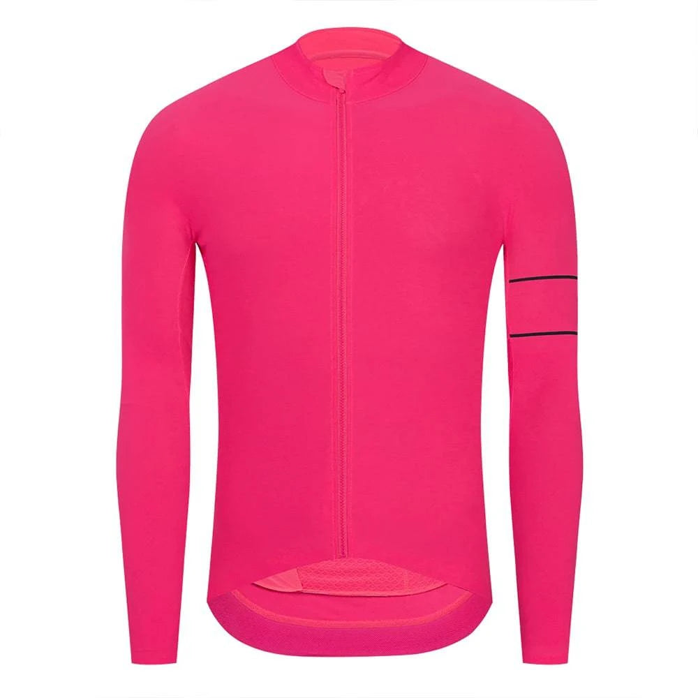 YKYWBIKE Autumn Men's Cycling Jersey Fleece Thermal Bike Jacket Bicycle Jersey MTB Road Bike Long Sleeve Bicycle Clothing-WAYBIKER