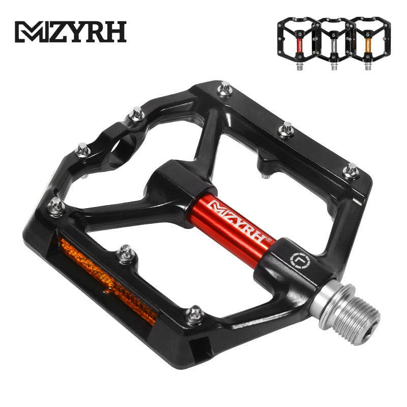 MZYRH Reflective Bicycle Pedals Ultralight Aluminum Sealed Bearings Road Bmx Mtb Pedals Non-Slip WaterProof Bicycle Pedals-WAYBIKER