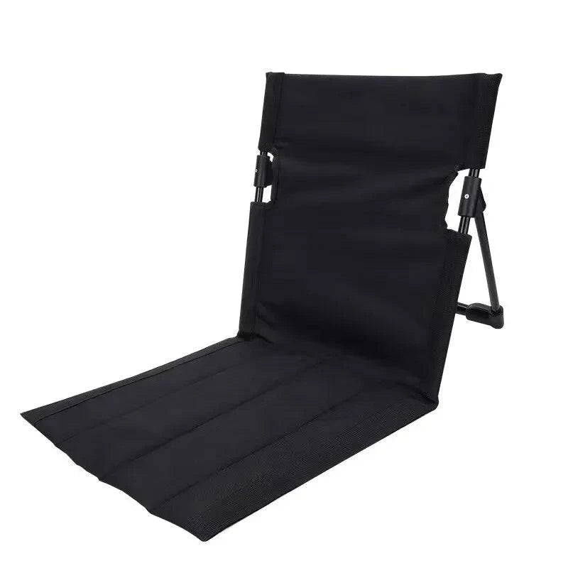 Foldable Camping Chair Outdoor Garden Park Single Lazy Chair Backrest Cushion Picnic Camping Folding Back Chair Beach Chairs-WAYBIKER
