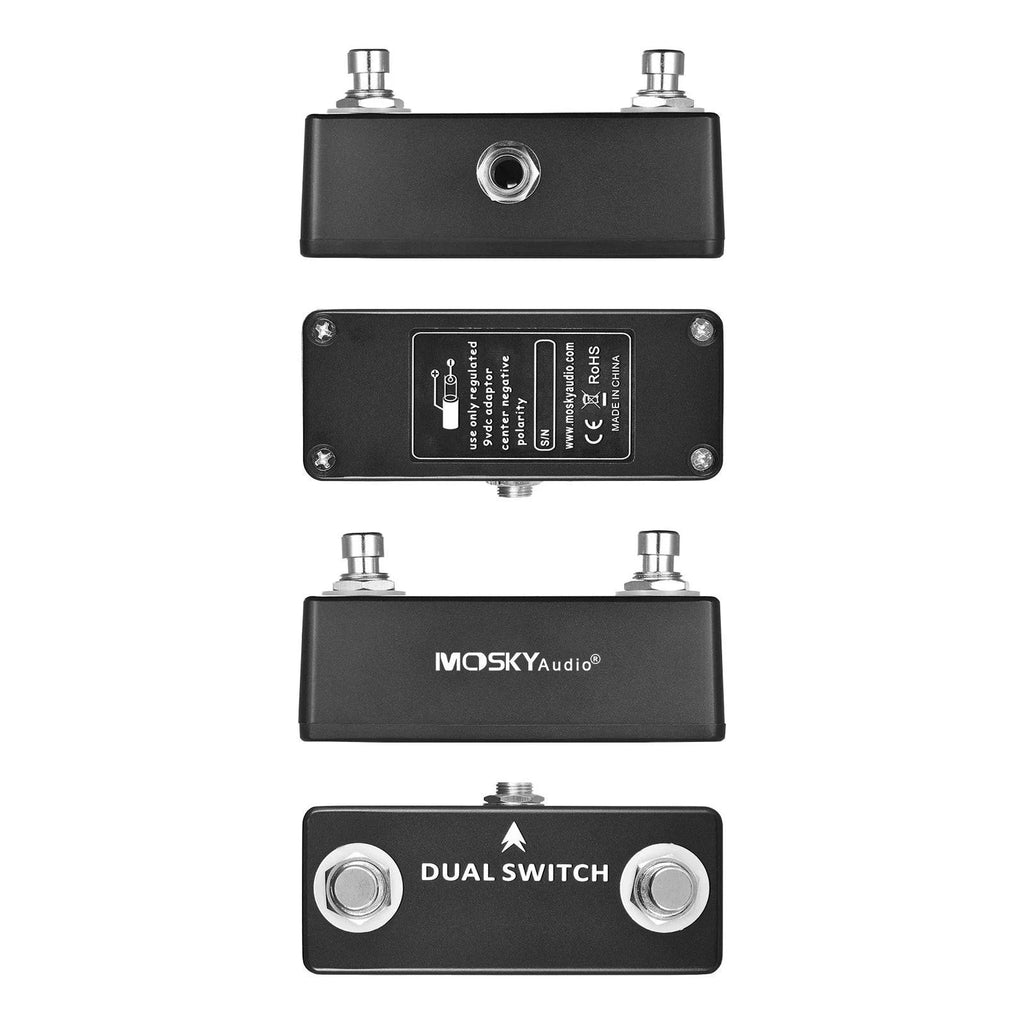 dual switch pedal MOSKYAudio DUAL SWITCH Dual Footswitch Foot Switch Pedal Full Metal Sh