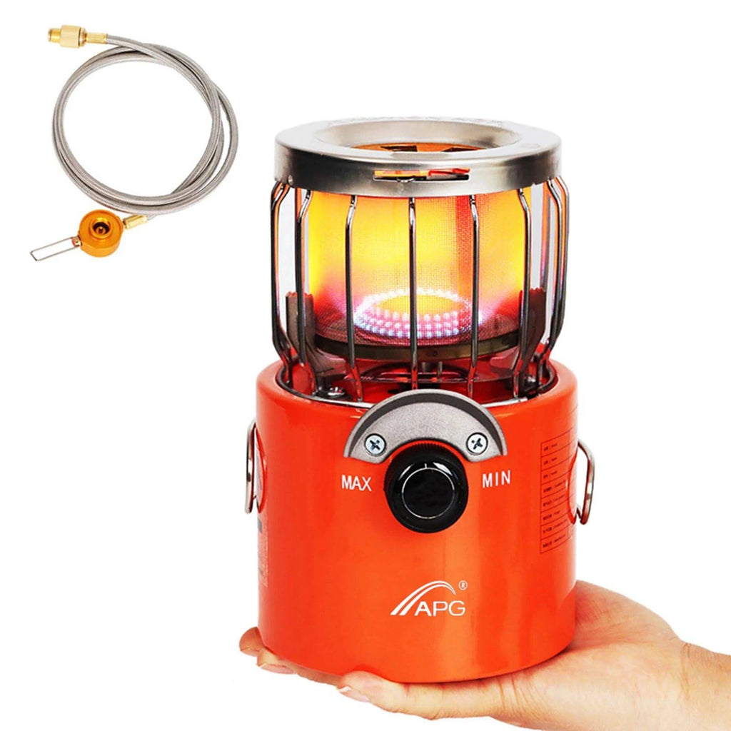 Portable 2000W Gas Heater Outdoor Camping Stove Heating Cooker Winter Heater Tent Stove for Ice Fishing Camping Hiking-WAYBIKER