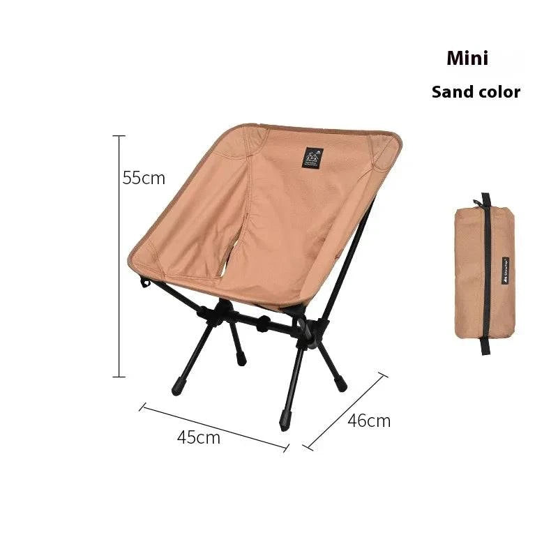 ShineTrip Camping Moon Chair Lightweight Folding Chair Outdoor Reliable Backing Beach Chair Fishing Chair Chair Sketching Chair-WAYBIKER