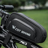 1.5L Bicycle Bag Bike Frame Fronttube Bag Bicycle Front Frame Bag Waterproof Smooth Zipper Cycling Bag Road Bike Accessories-WAYBIKER