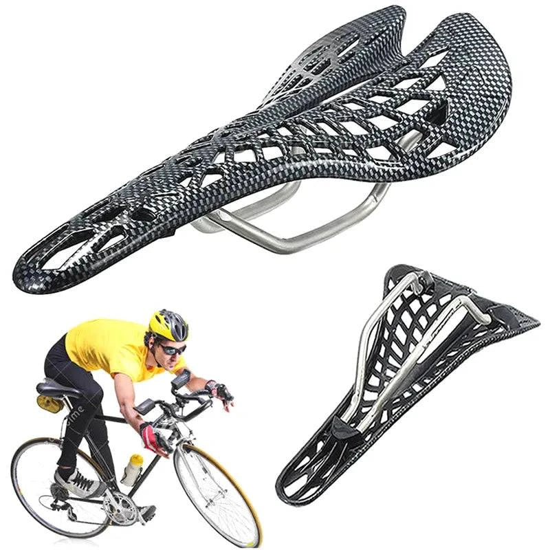 Mountain Road Seat Saddle Carbon Fiber Racing Bike Riding Professional Hollow Saddle Seats Bike Cycling Parts MTB Cycling Parts-WAYBIKER