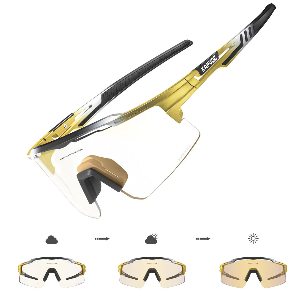 Photochromic Man Cycling Sunglasses Outdoor Sports Bicycle UV400 Protection Eyewear Road Bike Goggles Woman Cycling Glasses-WAYBIKER