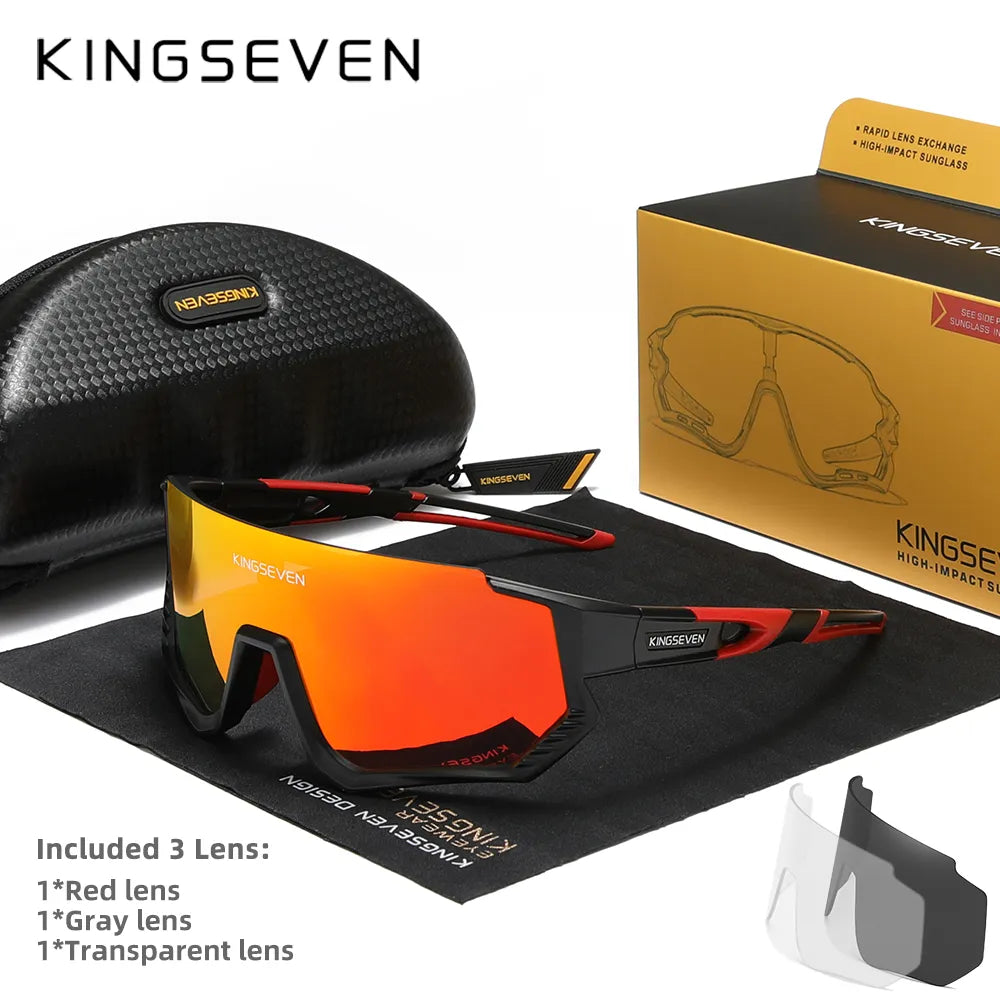 KINGSEVEN Cycling Sunglasses Men Women Mtb Bicycle Glasses UV400 Polarized Fishing Protection Eyewear Photochromic Bike Goggles-WAYBIKER