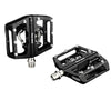 WEST BIKING 2 In 1 Bicycle Pedals MTB Road Bike SPD Self-Locking Pedal 3 Bearings Anti-slip Flat Pedals Cycling Part Accessories-WAYBIKER