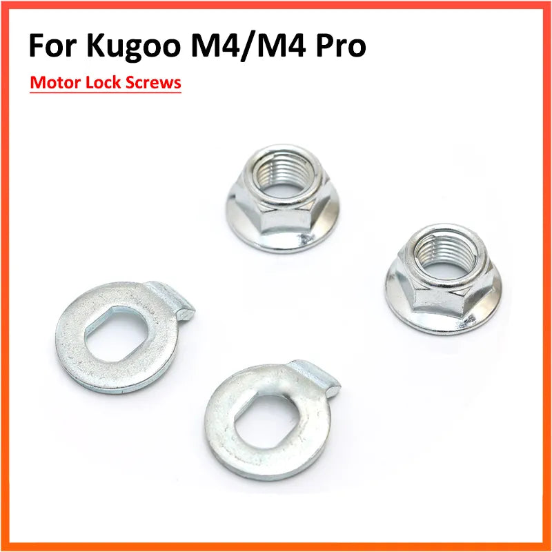 Motor Wheel Lock Screws For KUGOO M4 / M4 Pro Electric Scooter 500W Engine Wheel Shaft Lock Nut/ Lock Washer Spacer-WAYBIKER
